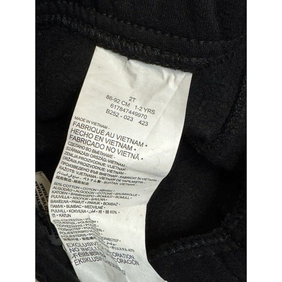 Nike Boys Toddler Black White Logo Jogger Sweatpants 2T Casual Sportswear - Picture 7 of 7